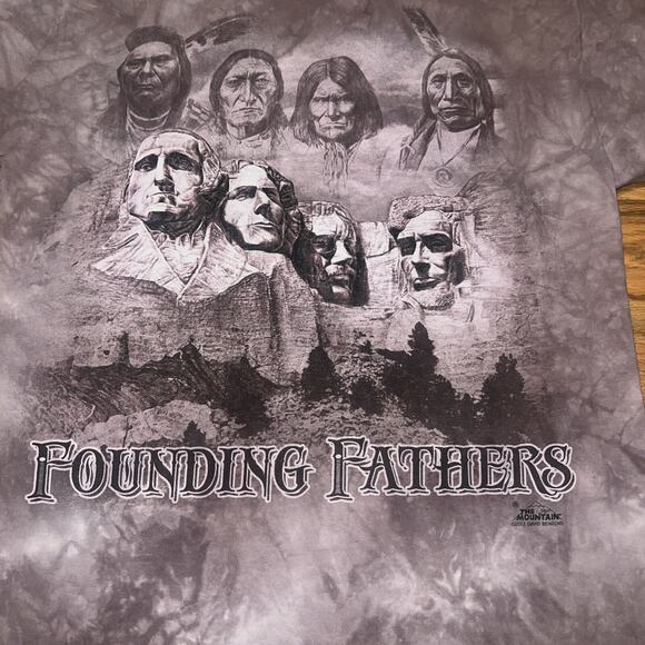 The Mountain T-Shirt The Original Founding Fathers Red Burgundy Tie Dyed M 2013 - Picture 3 of 9